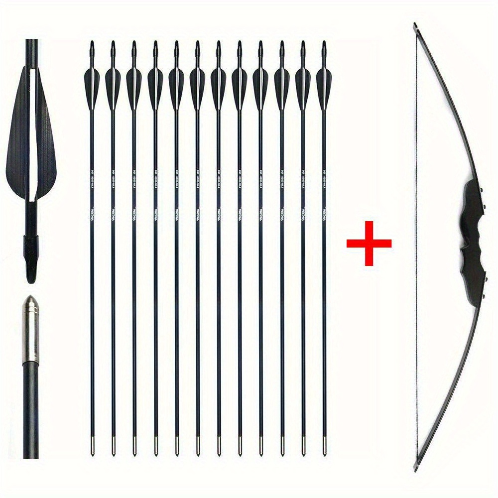 40-pound adult recurve bow archery set + 12 28-inch fiberglass hunting arrows