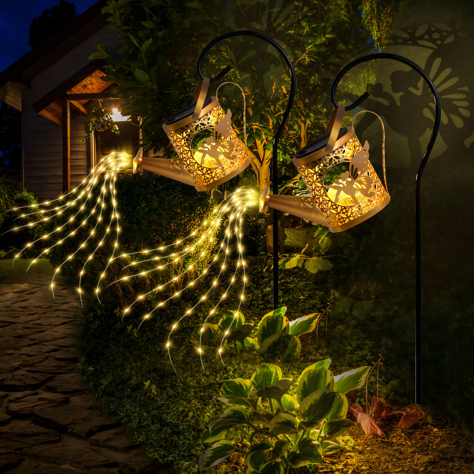 LED Watering Can Solar Light Strings, Solar Lights Outdoor Decorative Lamp, Solar Lantern Out