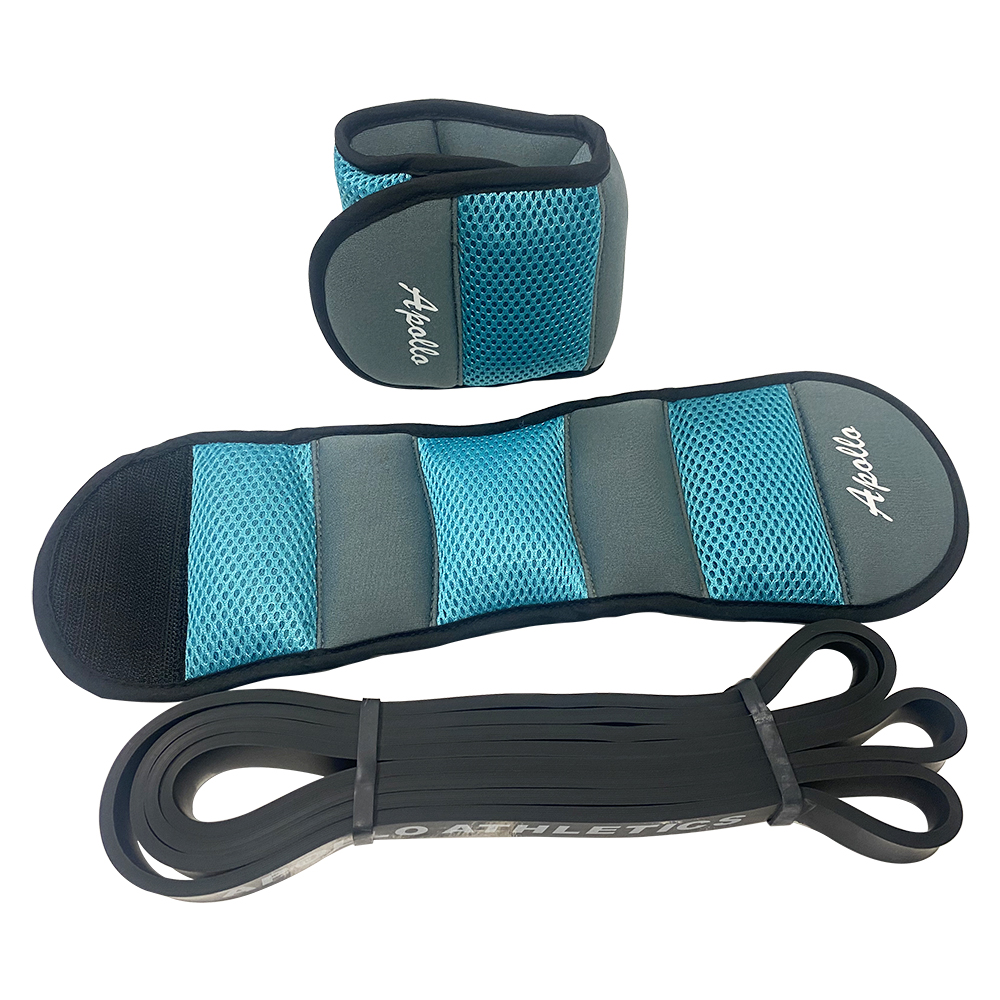 A4A ESB-0.75+AW-3LB (a Pair), Ankle/Wrist Weights ,Resistance Bands, Pull Up Assist , Eexercise Bands, Long Resistance Bands Set for Working Out, Fitness, Training, Physical Therapy for Men Women