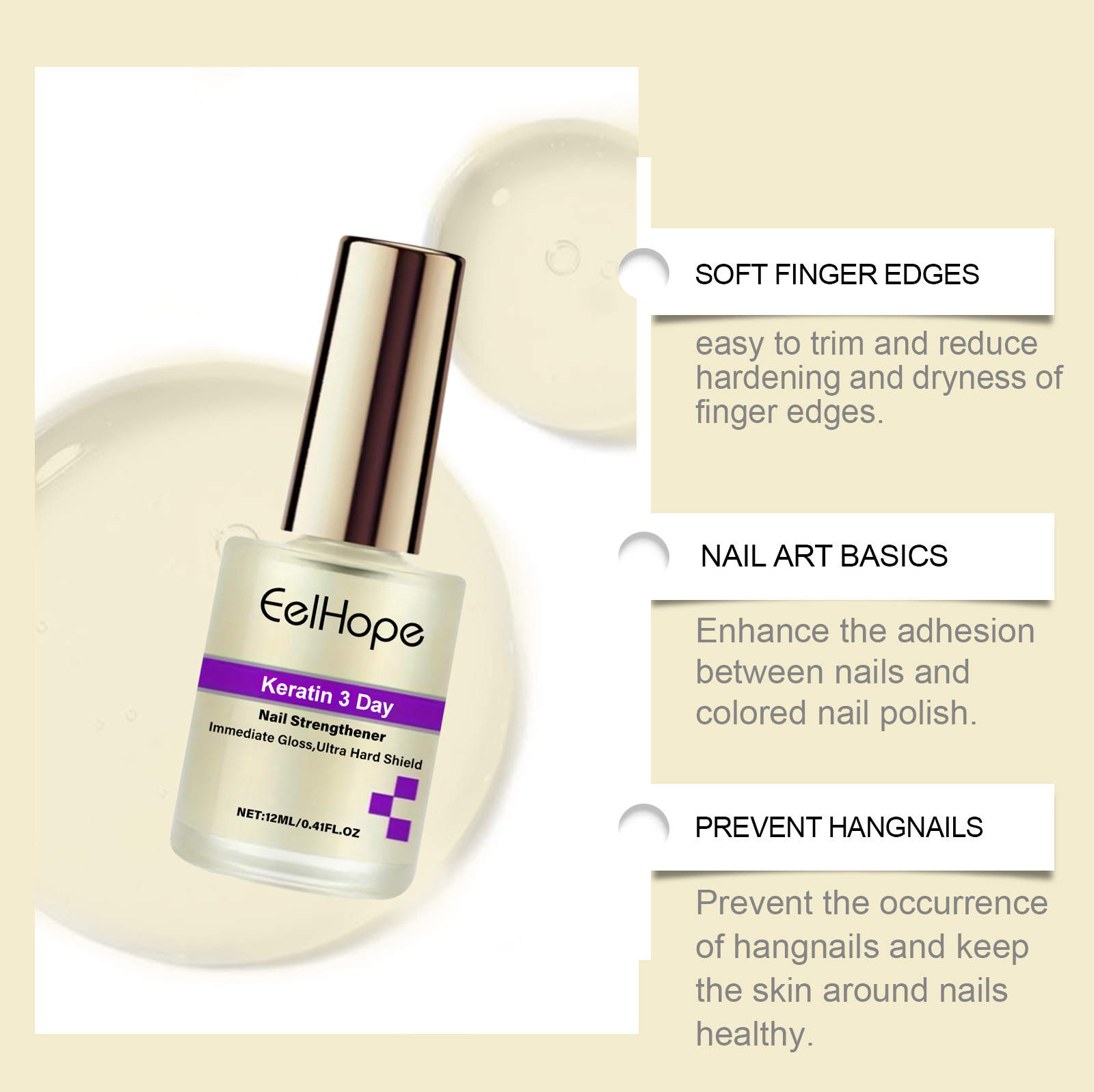 Eelhope Nail Care Solution Hand, Foot, And Nail Exfoliating Soft Nail Moisturizing