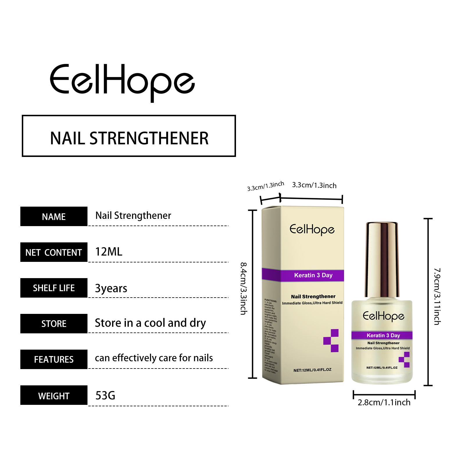 Eelhope Nail Care Solution Hand, Foot, And Nail Exfoliating Soft Nail Moisturizing