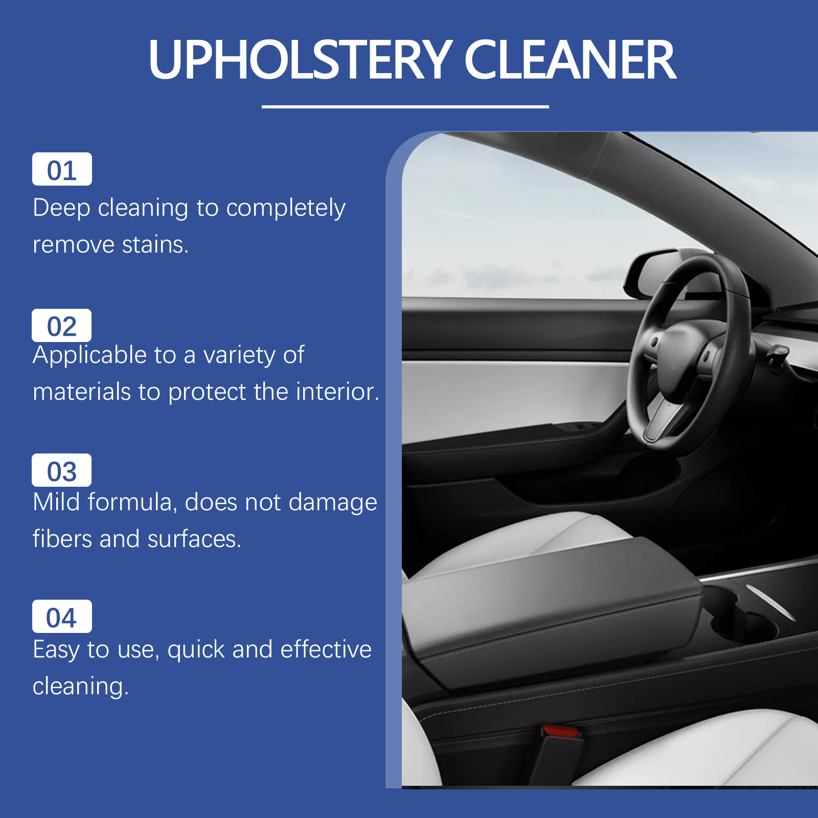 Homonth Car Interior Cleaning Mousse Car Interior Upholstered Seat Fabric Stain Cleaner