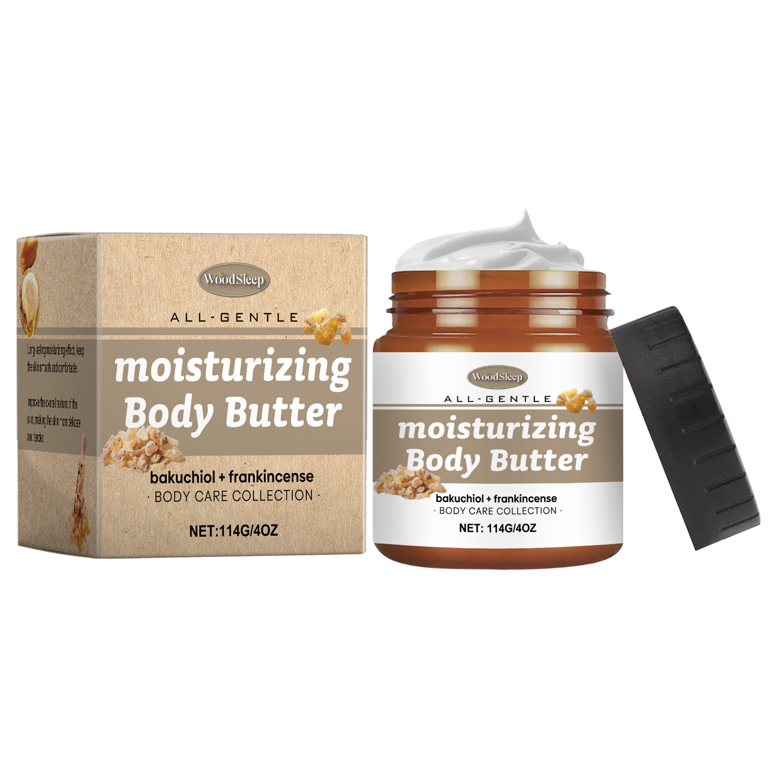 WoodSleep Frankincense Body Butter Moisturizer Moisturizes All Over The Skin With Silky, Creamy Touch
