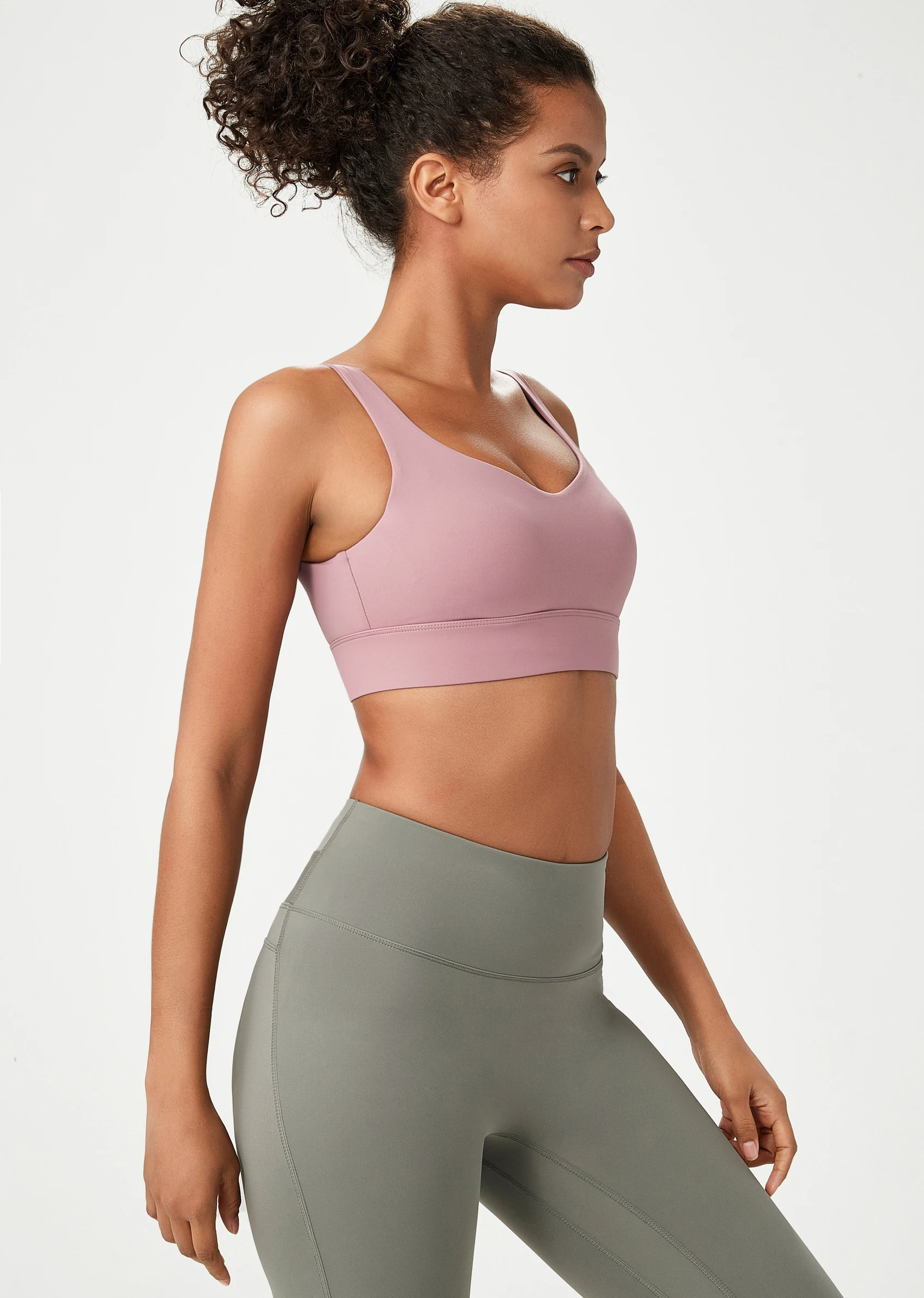 High Quality Polyester Spandex Women's Yoga Workout T-Shirt Compression Fitness Clothing Yoga workout t-shirt