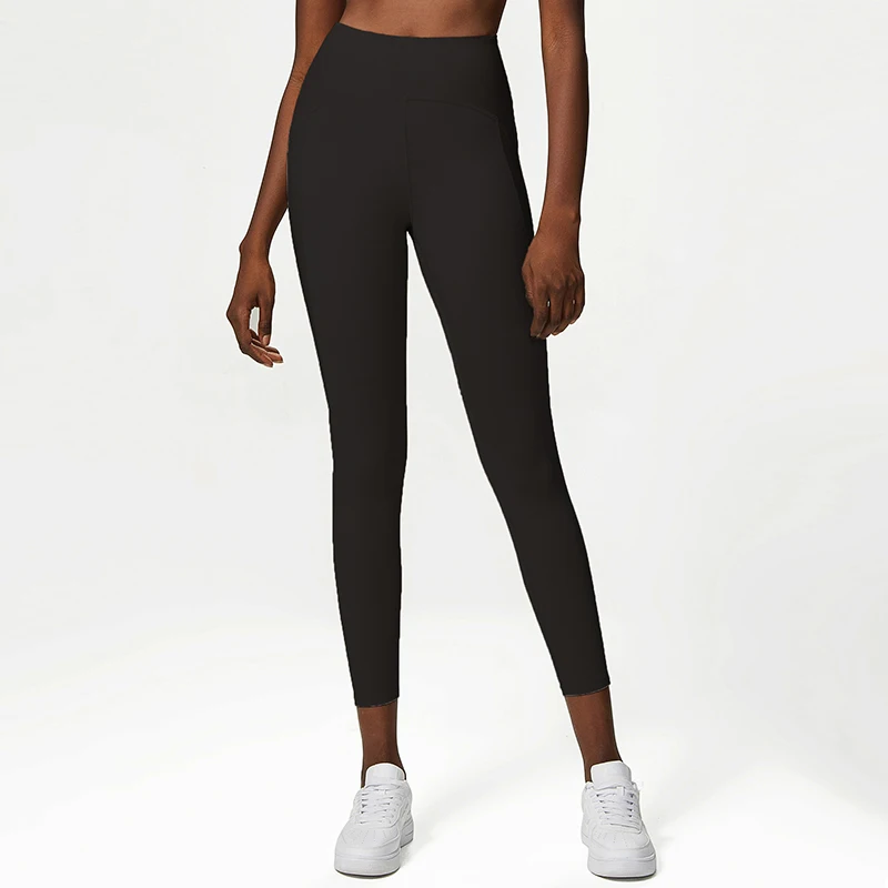 High Quality Women's High Waist Elastic Fitness Gym Leggings Anti-Rolling Sports Tights for Yoga Practice