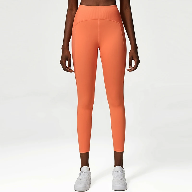 High Quality Women's High Waist Elastic Fitness Gym Leggings Anti-Rolling Sports Tights for Yoga Practice