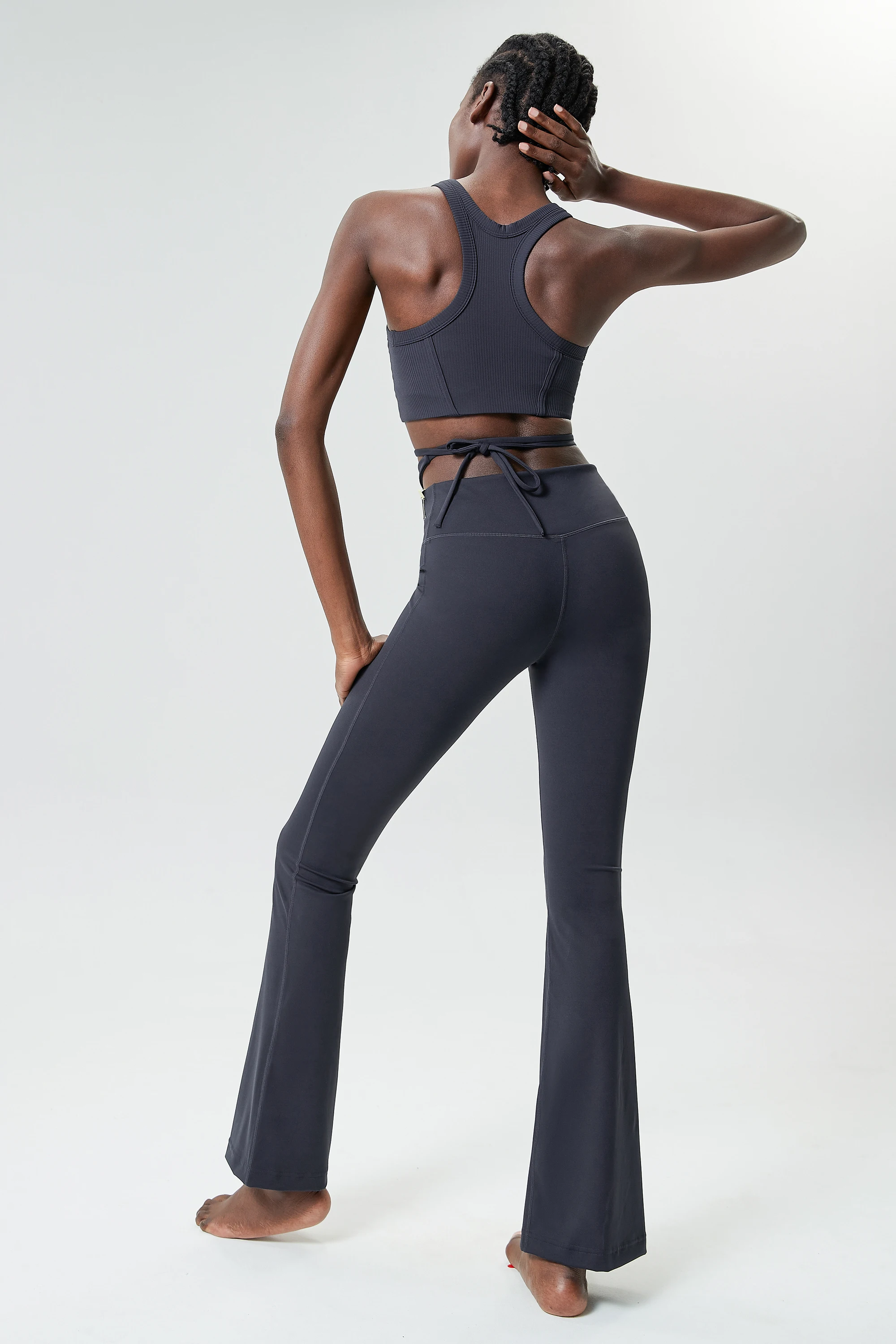 Women's High Visibility Yoga Pants Pilates Elastic Waist Sports Tights with Anti-Rolling Feature Breathable yoga pants