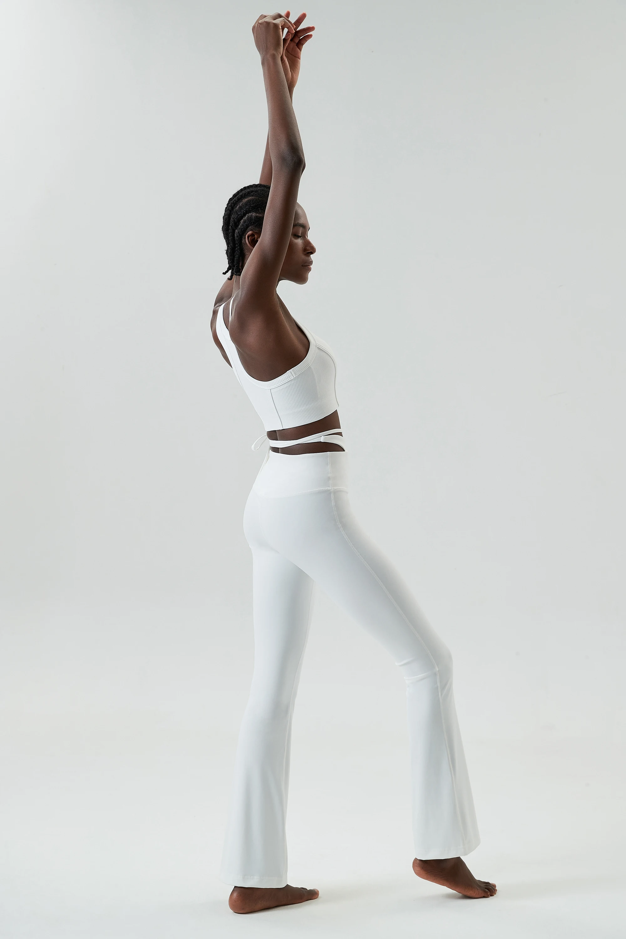 Women's High Visibility Yoga Pants Pilates Elastic Waist Sports Tights with Anti-Rolling Feature Breathable yoga pants