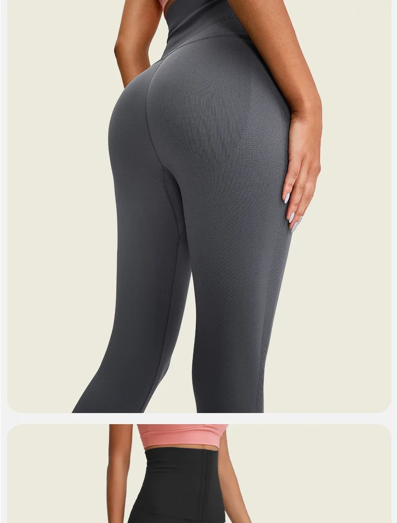 Abdominal buckle training pants high waist sexy leggings silhouette yoga leggings ODM/OEM high quality