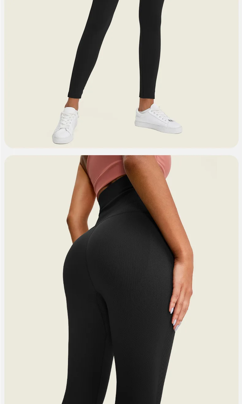 Abdominal buckle training pants high waist sexy leggings silhouette yoga leggings ODM/OEM high quality