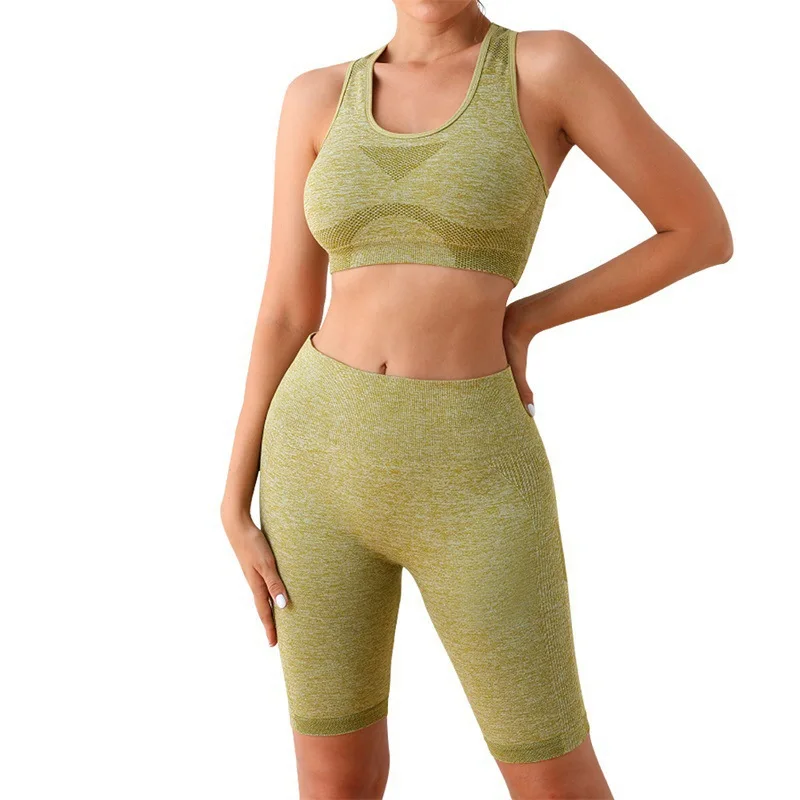 breathable yoga set comfortable and elastic workout clothes yoga set for women Customizable