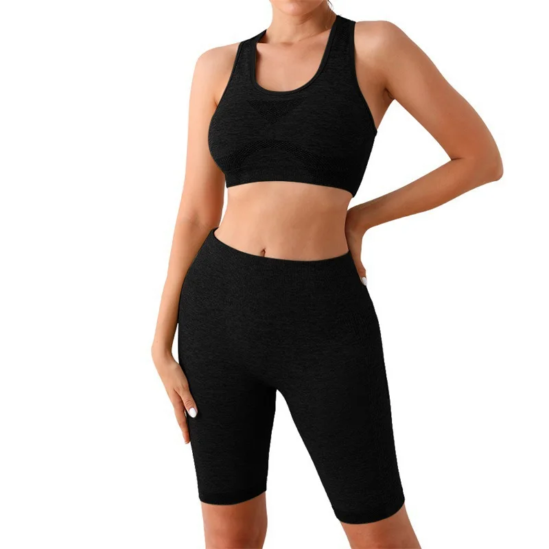 breathable yoga set comfortable and elastic workout clothes yoga set for women Customizable