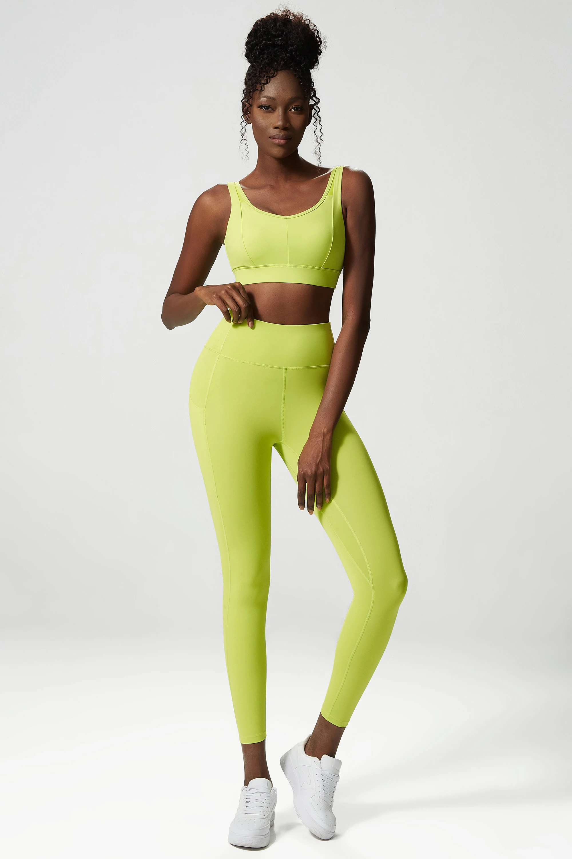 High Quality Women's High Waist Yoga Pants Elastic Fitness Gym Leggings with Anti-Rolling Sports Tights Women's Yoga Top
