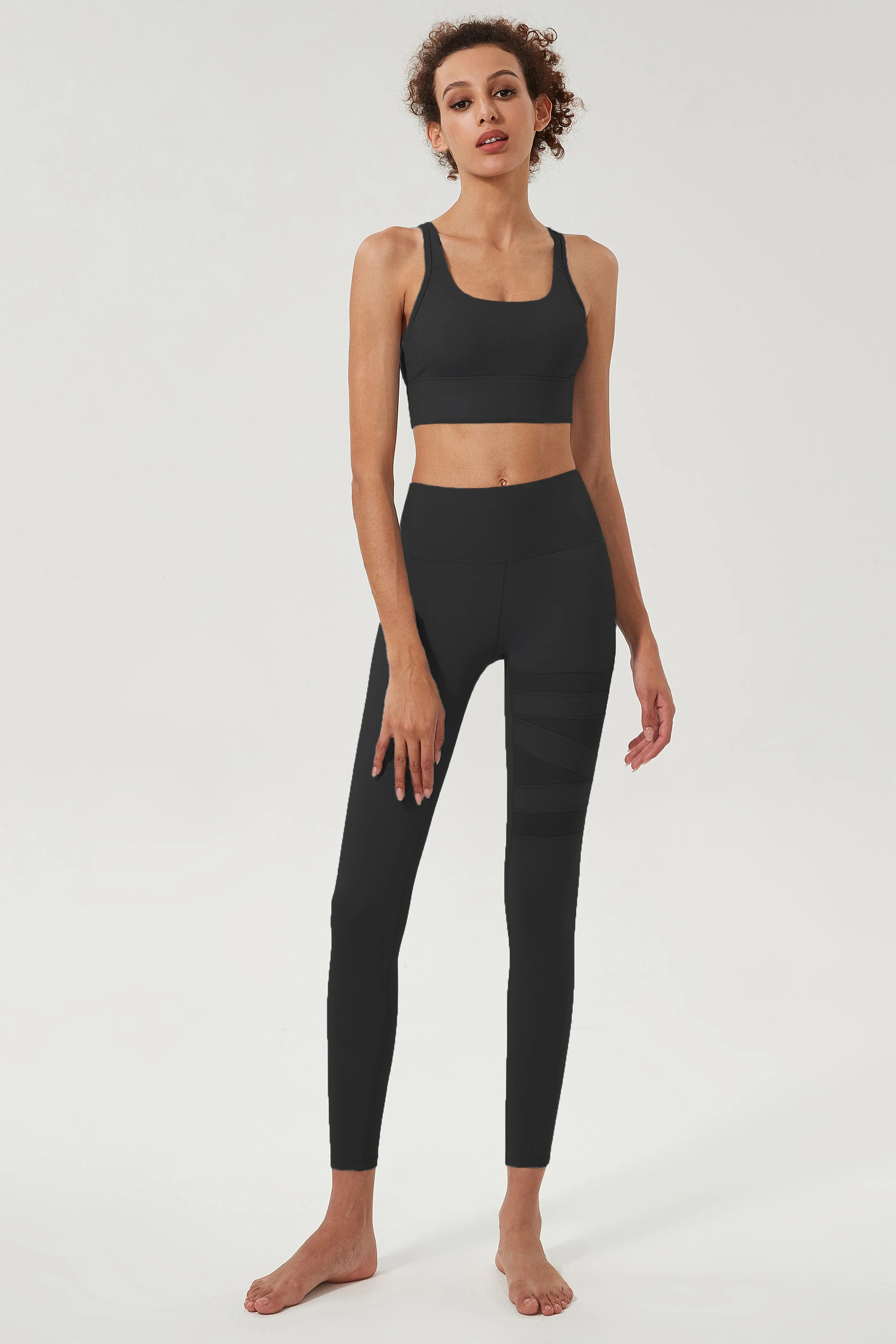 Customizable High Quality Women's Gym Fitness Active Yoga Sets Breathable Sustainable Yoga Suits Quick Dry Shock-Absorbent Print