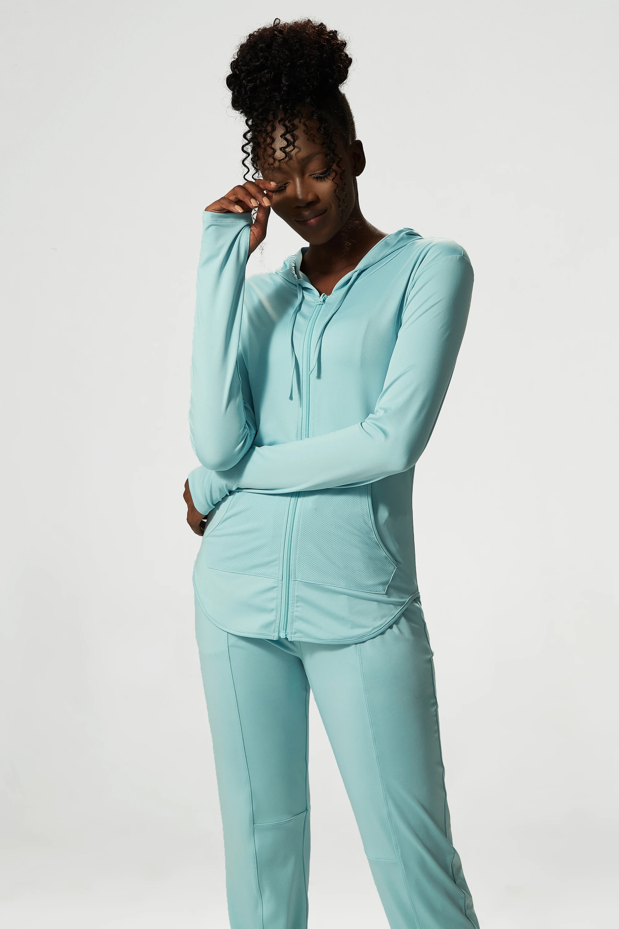 Women's Customizable Logo Long Sleeve Yoga Get some Training Jacket Elastic Waist Geometric Fitness Trainer Jacket Gym