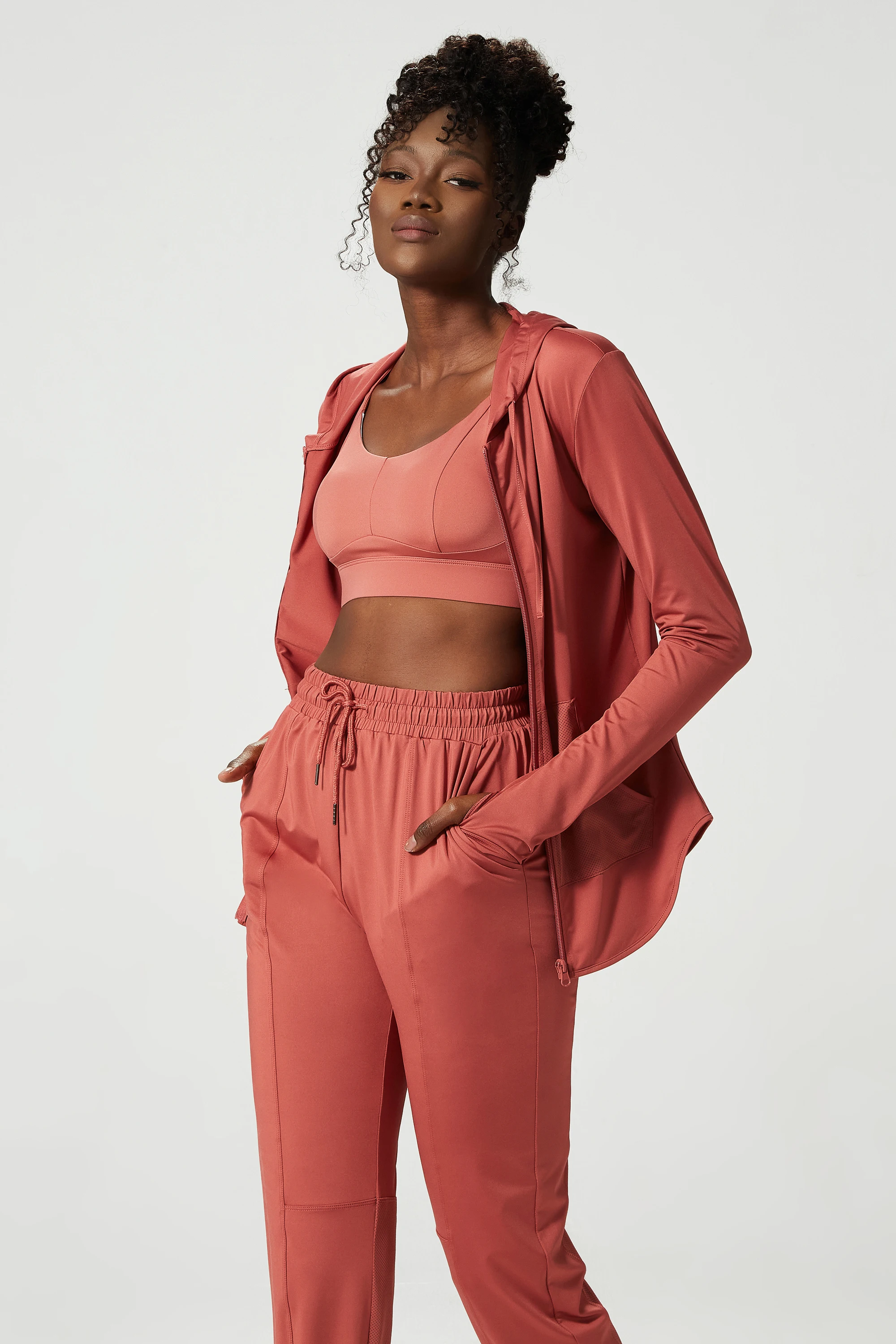 Women's Customizable Logo Long Sleeve Yoga Get some Training Jacket Elastic Waist Geometric Fitness Trainer Jacket Gym