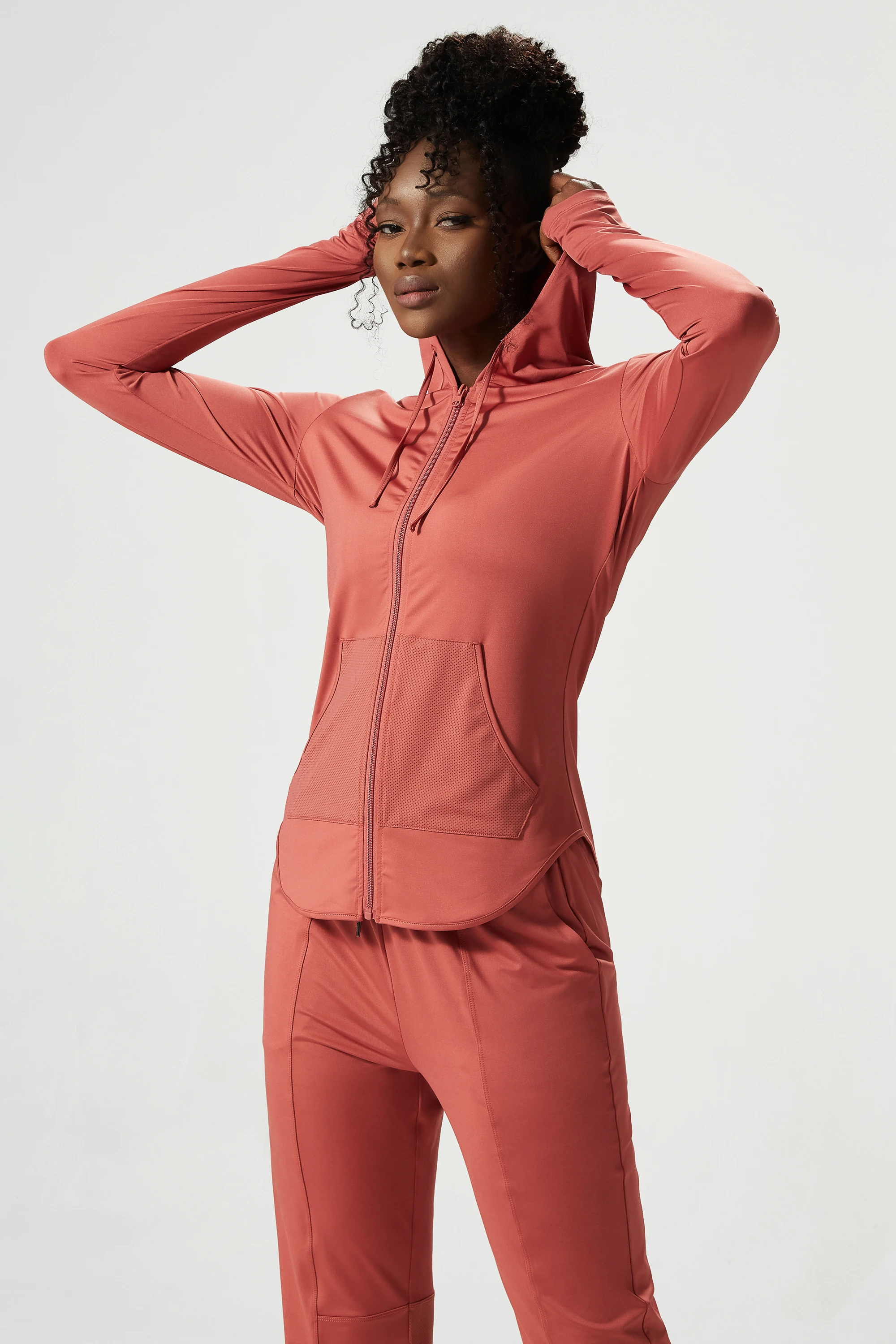 Women's Customizable Logo Long Sleeve Yoga Get some Training Jacket Elastic Waist Geometric Fitness Trainer Jacket Gym