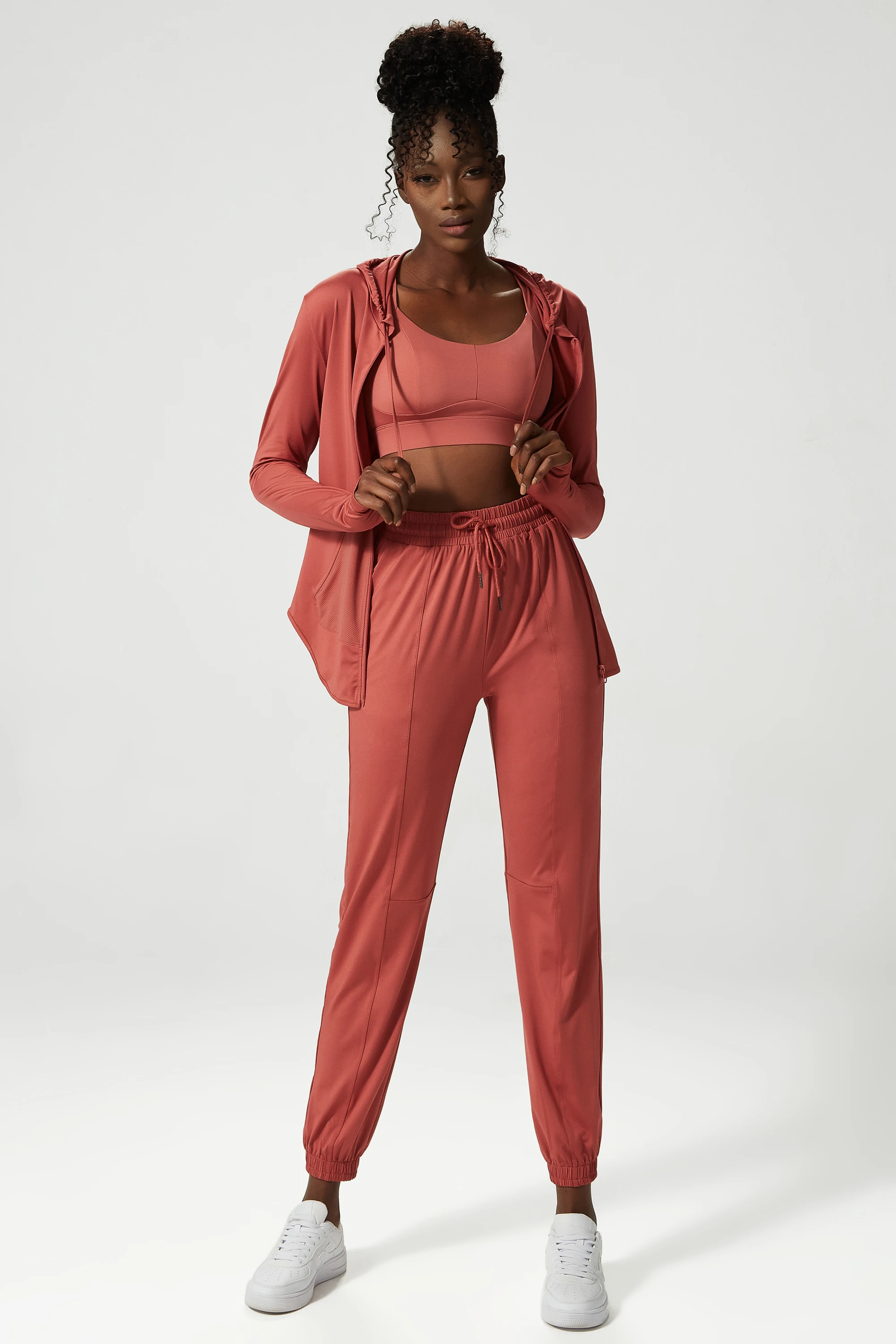 Women's Customizable Logo Long Sleeve Yoga Get some Training Jacket Elastic Waist Geometric Fitness Trainer Jacket Gym