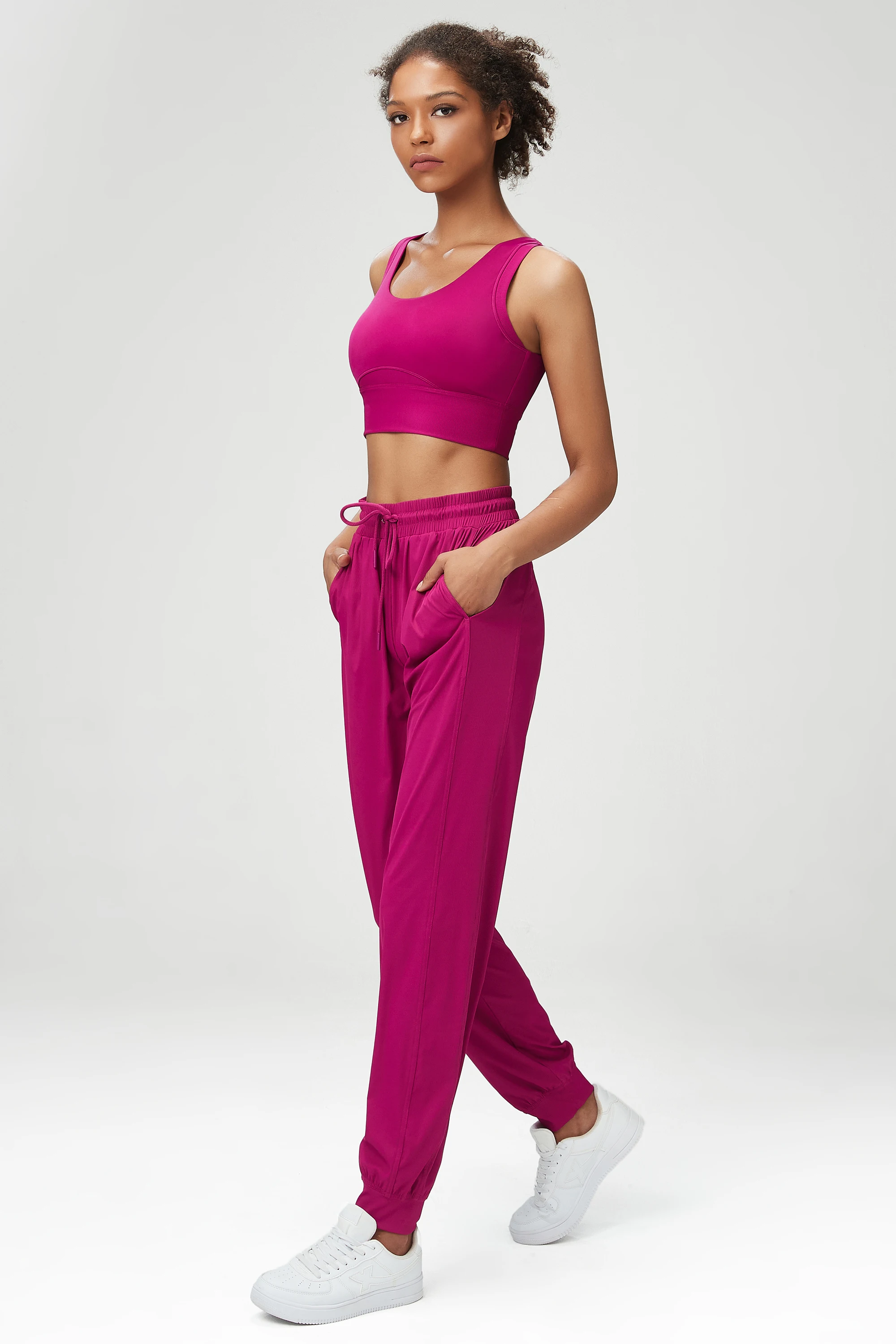 Women's High Visibility Yoga Pants Elastic Waist Sports Tights with Anti-Rolling Feature Solid Pattern Made of Spandex/Nylon