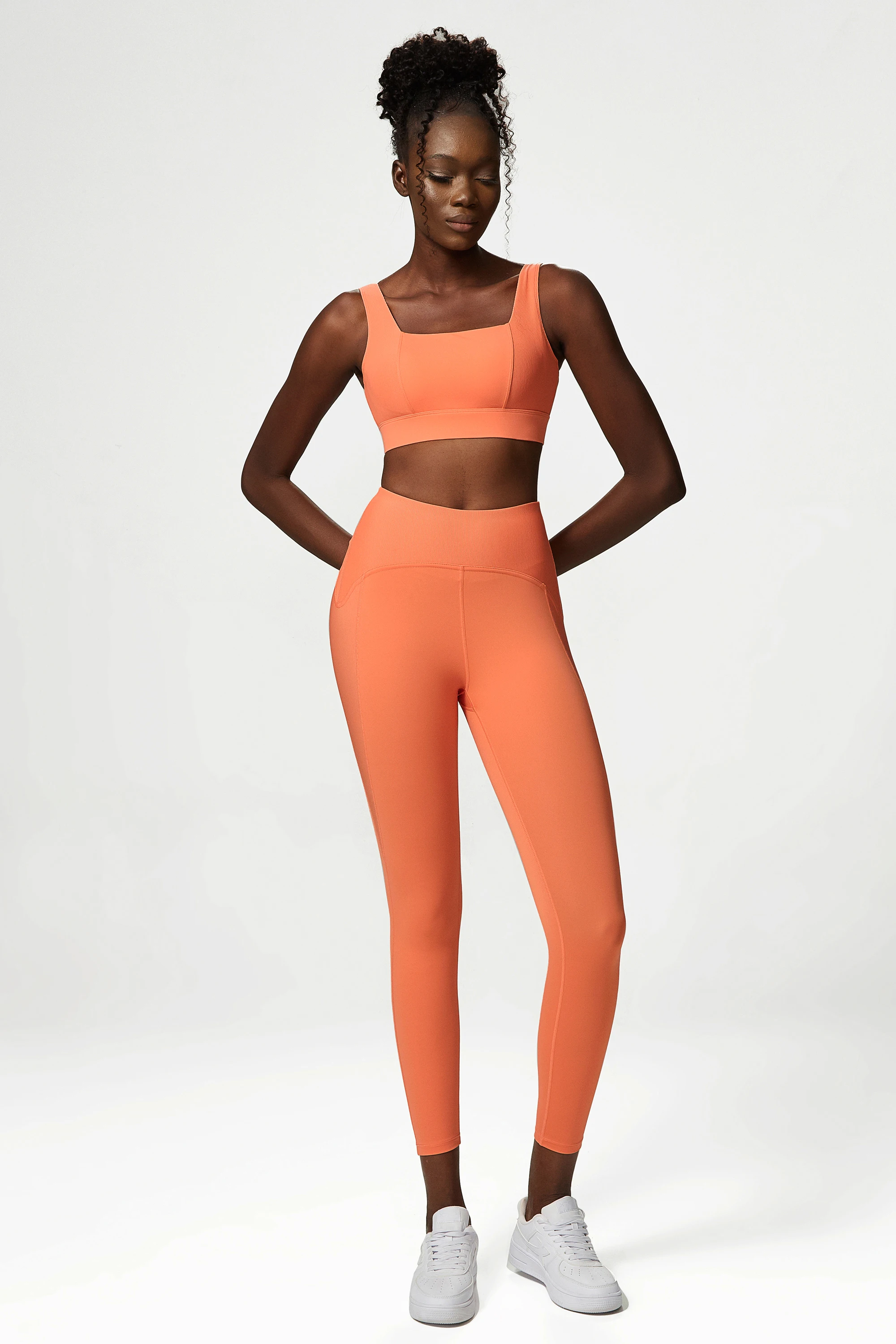 Premium High Quality Woman's Gym Fitness Active Yoga Sets Shock-Absorbent Yoga Suits for Adults-Yoga Tops Included
