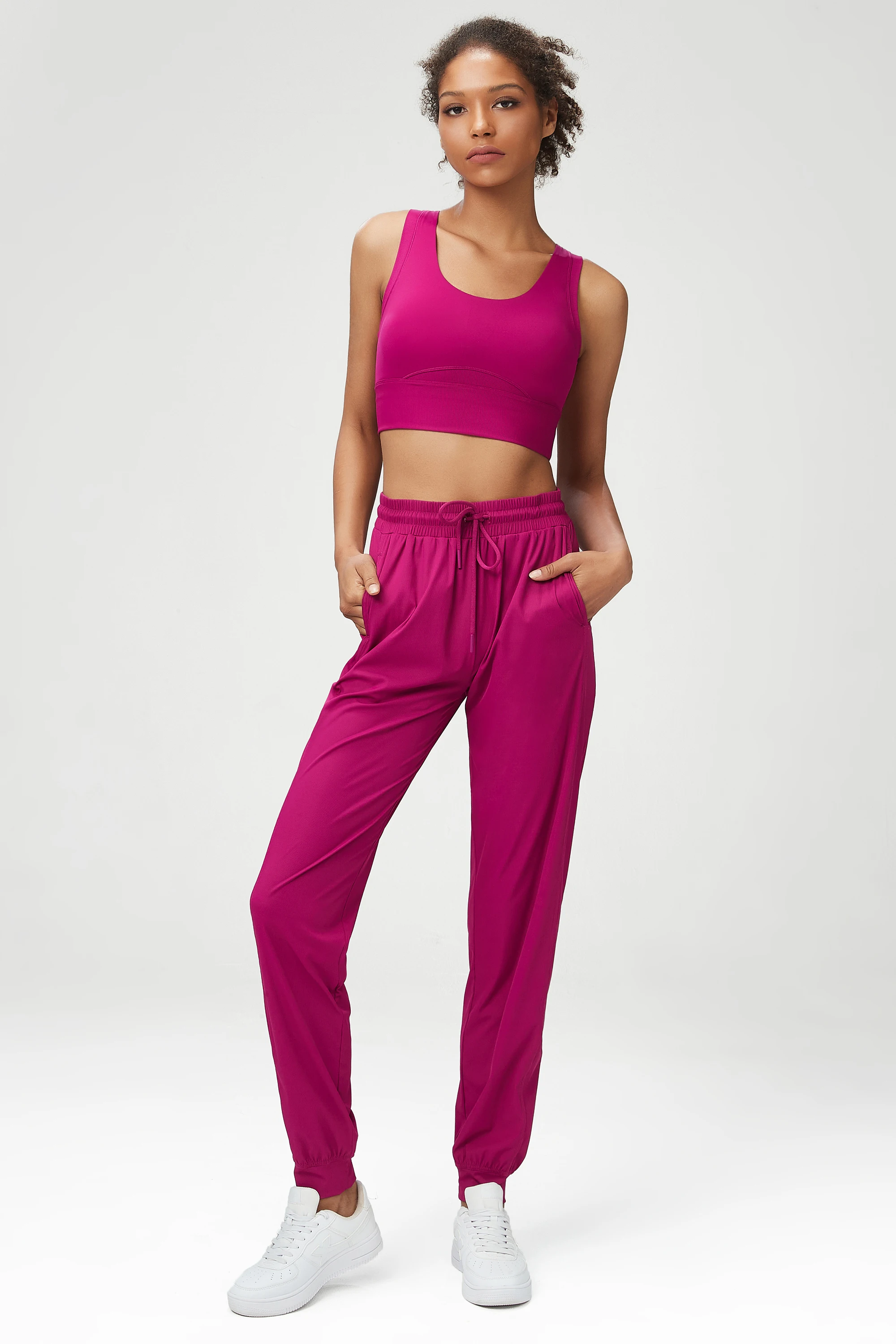 Women's High Visibility XL Fitness Yoga Pants Elastic Waist Sports Tights Anti-Rolling Solid Pattern Made from Spandex/Nylon