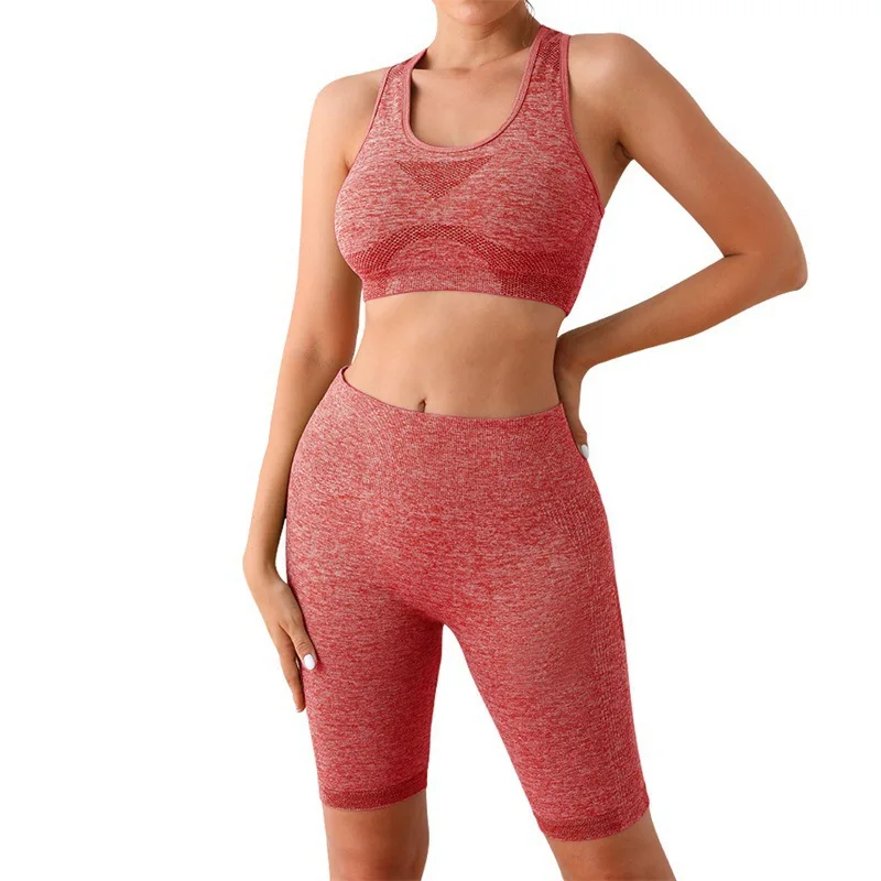 breathable yoga set comfortable and elastic workout clothes yoga set for women Customizable